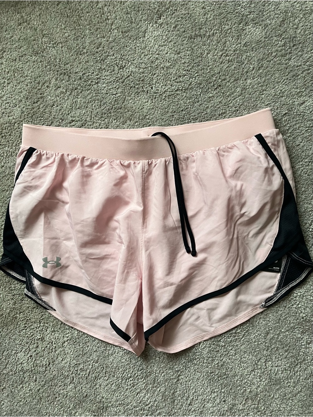 LG Women's Light Pink Athletic Running Shorts with Black Trim